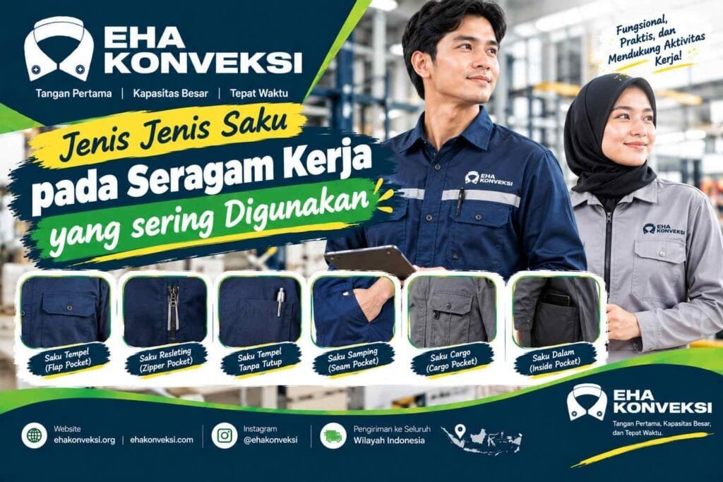 Jenis Saku pada Seragam Kerja - Konveksi Seragam