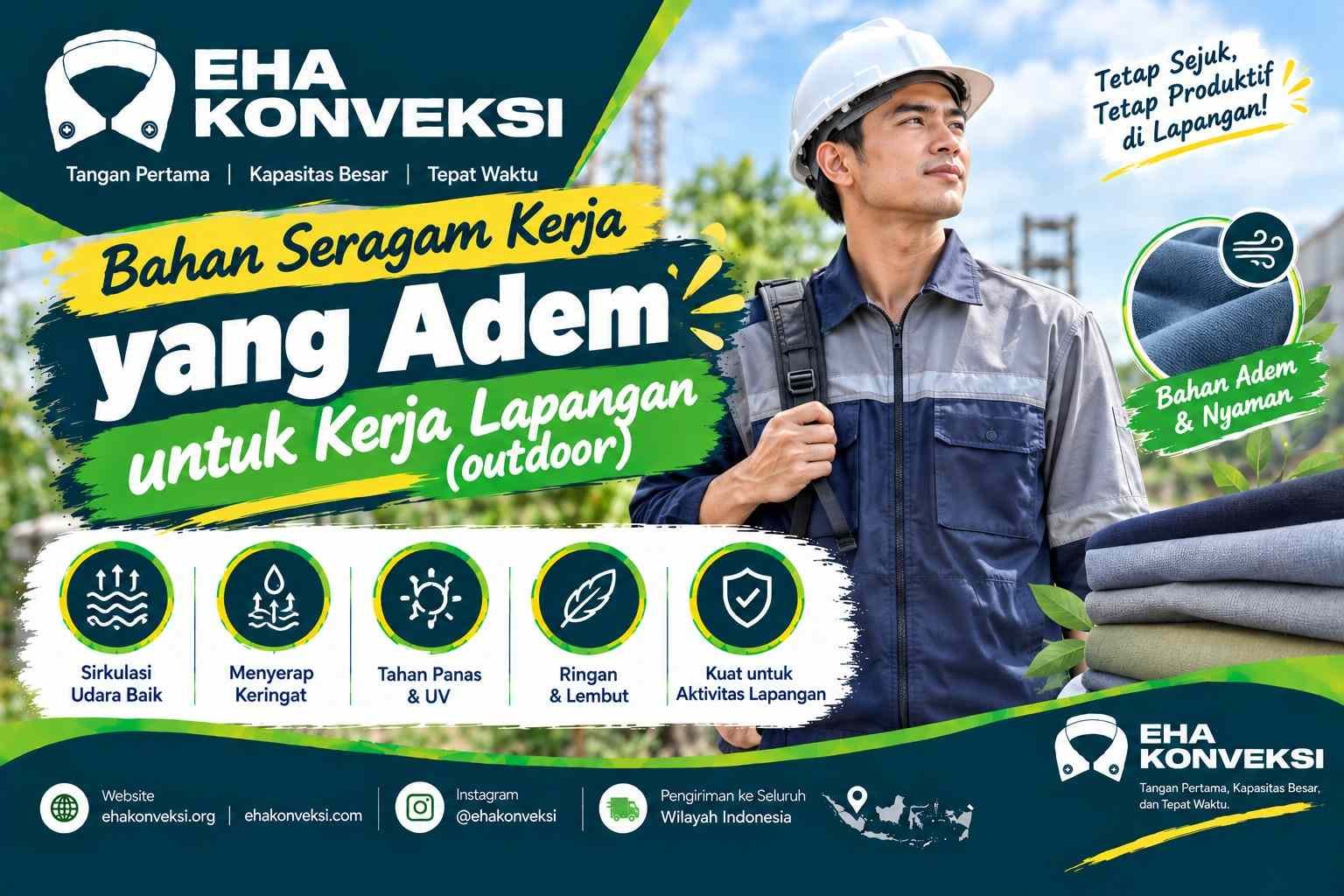 bahan seragam kerja yang adem untuk kerja lapangan - Konveksi Seragam